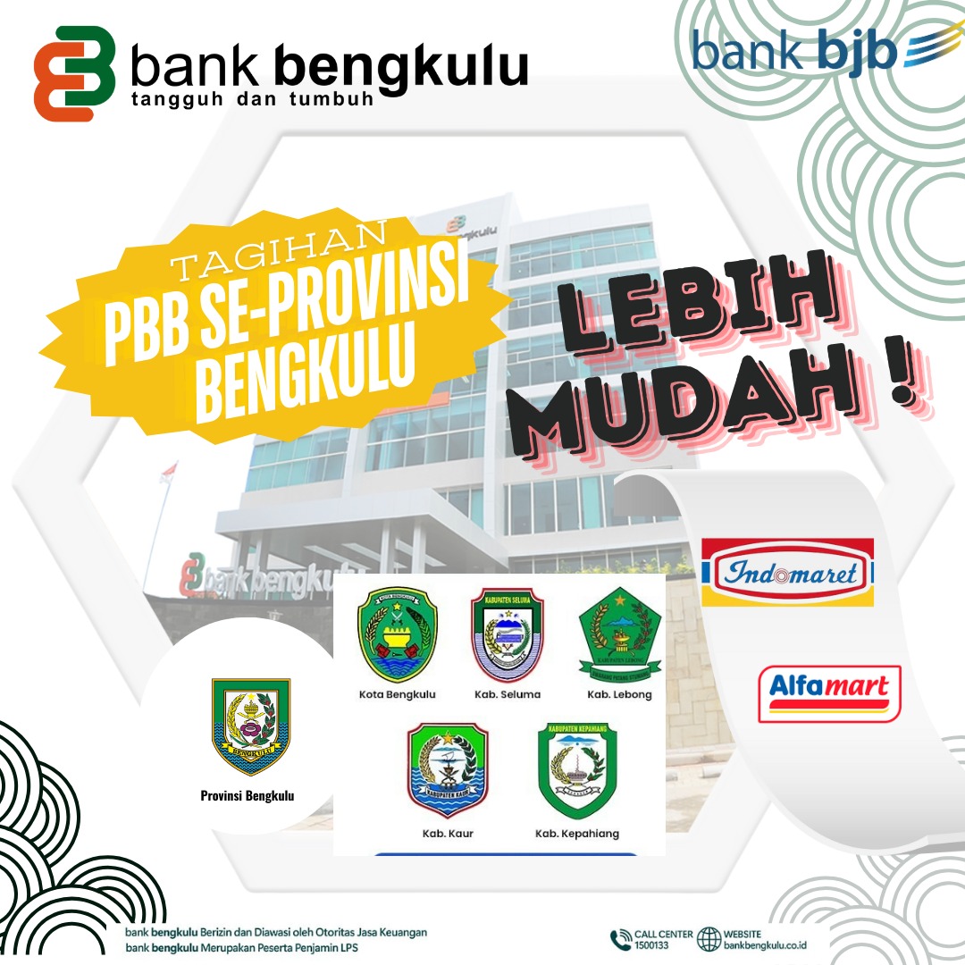 bank bengkulu GANDENG INDOMARET DAN ALFAMART Se-Indonesia MUDAHKAN WARGA PROVINSI BENGKULU BAYAR PBB TANPA   HARUS KE BANK