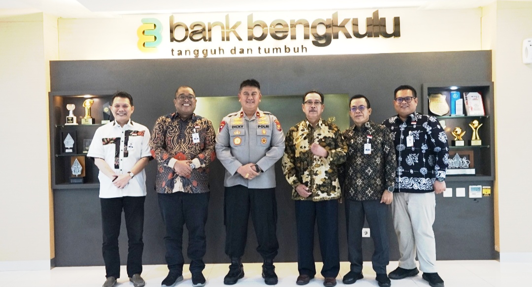 Optimalisasi Peningkatan PAD, Pimpinan dan Direksi Bank Bengkulu Terima Audiensi Wakapolda Dicky Sondani